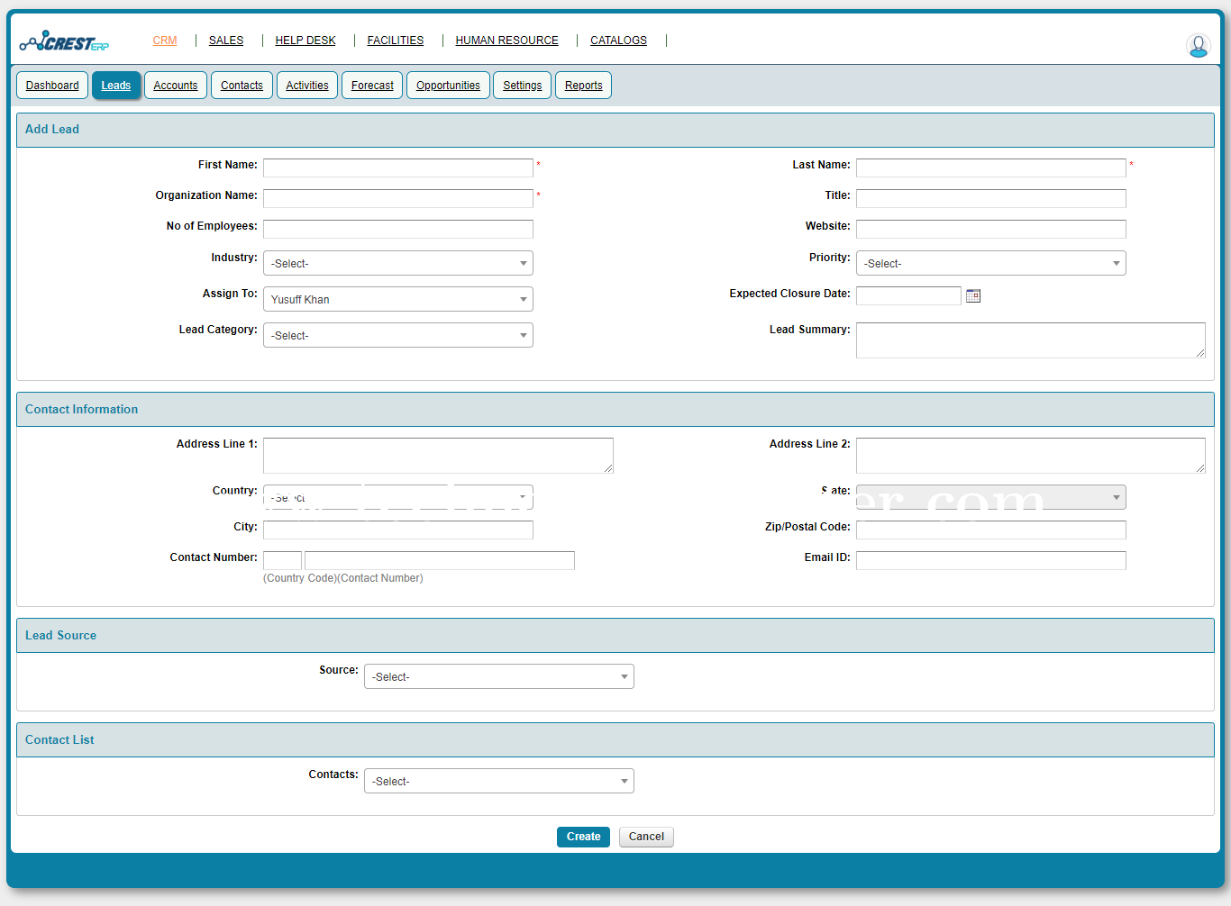 CREST CRM Screenshots
